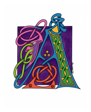 Load image into Gallery viewer, Celtic Letter Sticker
