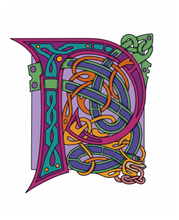 Load image into Gallery viewer, Celtic Letter Sticker
