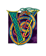 Load image into Gallery viewer, Celtic Letter Sticker