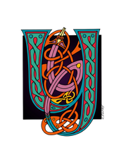 Load image into Gallery viewer, Celtic Letter Sticker