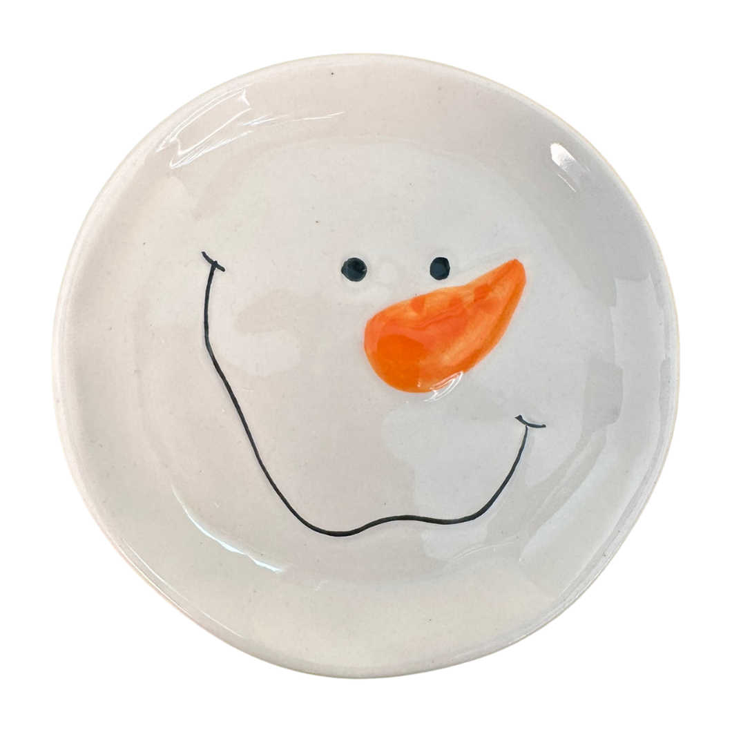 Snowman with Open Eyes Small Dish