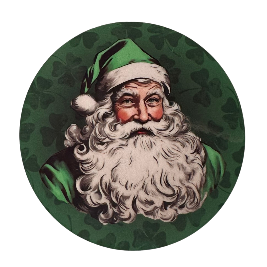 Irish Santa Small Green Magnet