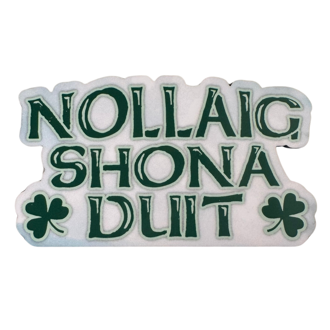 Green Nollaig Shona Duit Rectangle Magnet