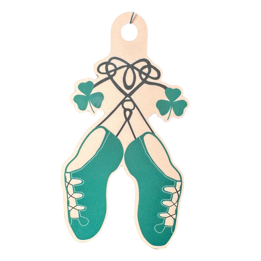 Irish Dance Shoes Flat Wooden Ornament