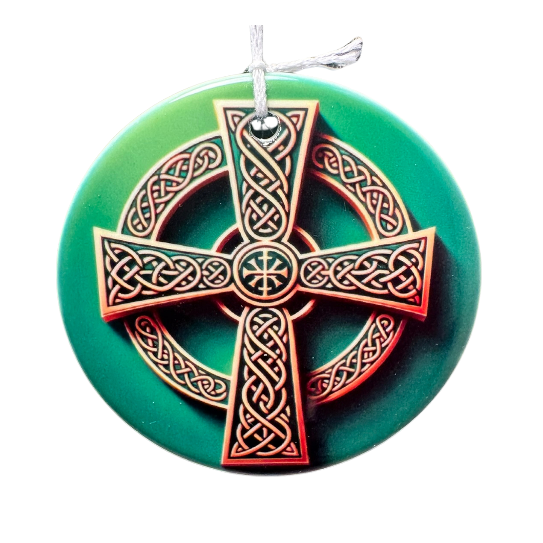 Golden Celtic Cross Ornament