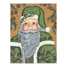 Load image into Gallery viewer, Irish Santa Print Christmas Protrait Card
