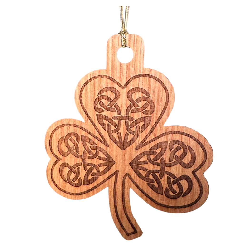 Shamrock Wood Cut Out Ornament