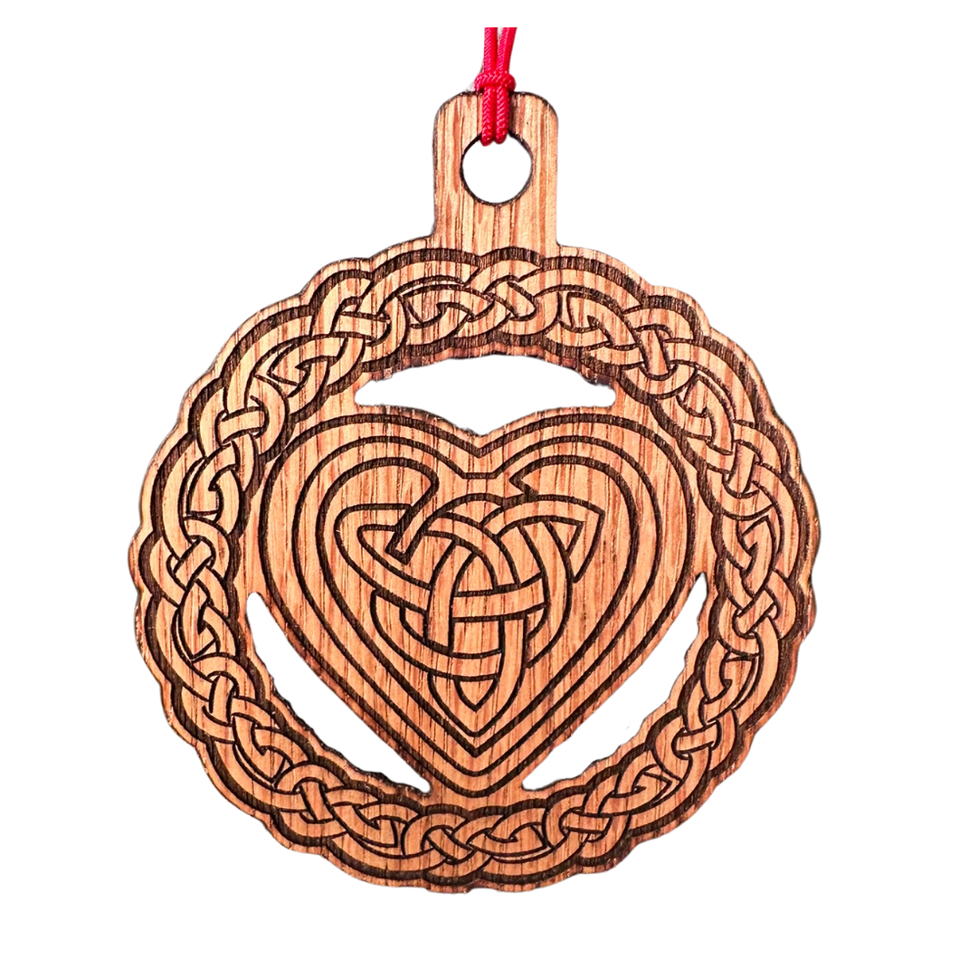 Heart Wood Cut Out Ornament