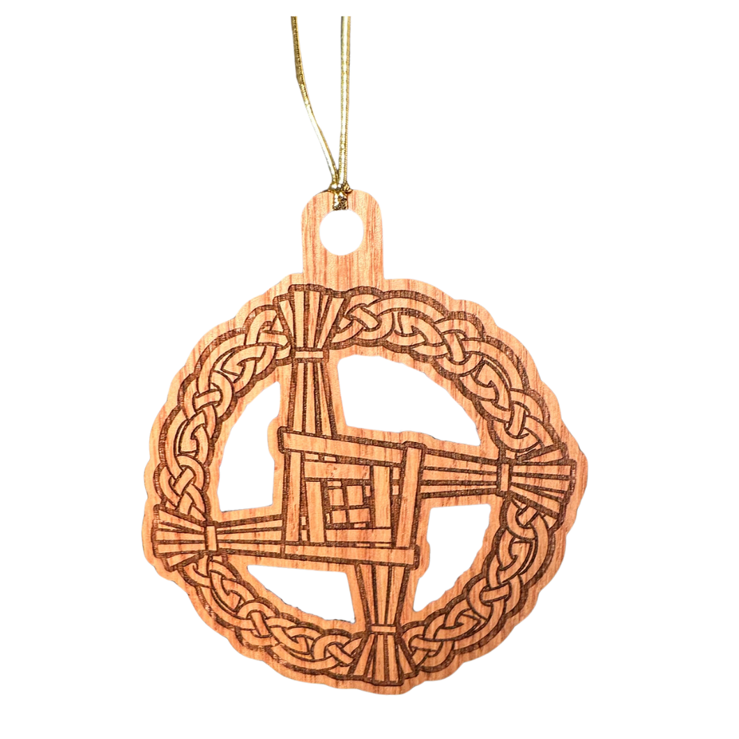 Saint Brigid's Cross Wood Cut Out Ornament