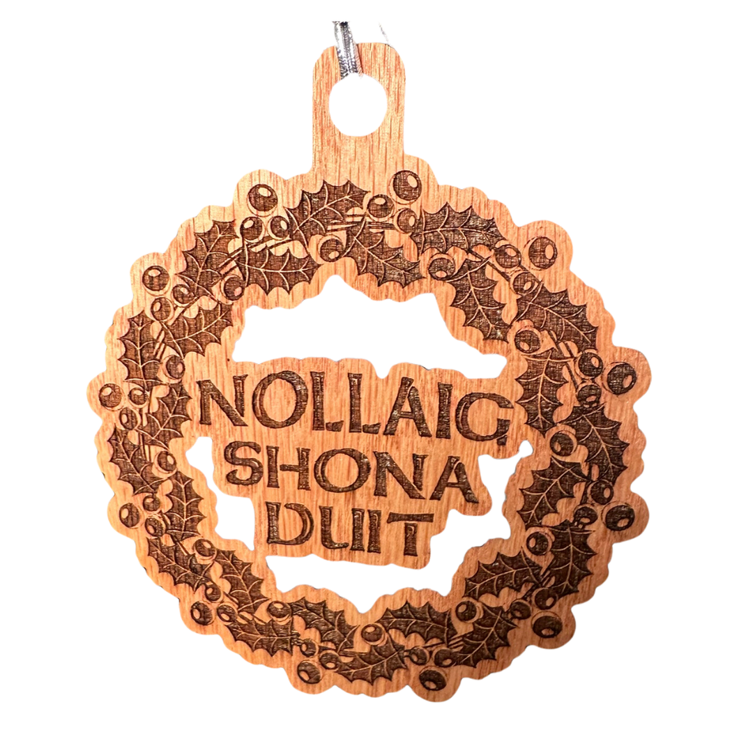 Nollaig Shona Duit Wooden Ornament