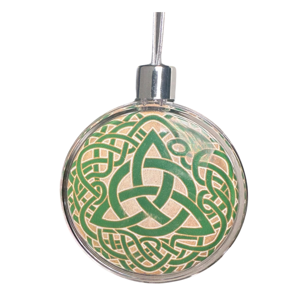 Green Trinity Knot Hanging Ball Ornament
