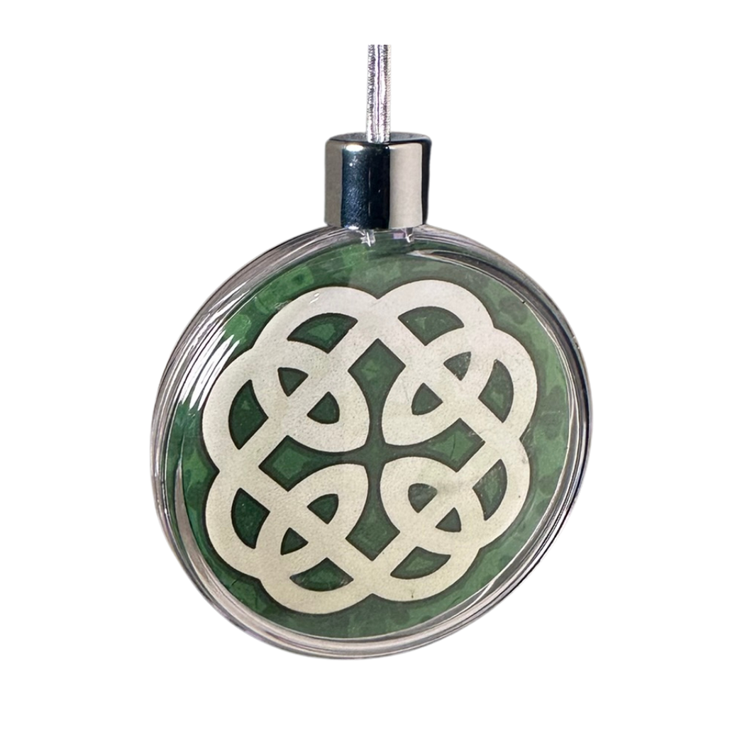 Green Celtic Knot Hanging Ball Ornament