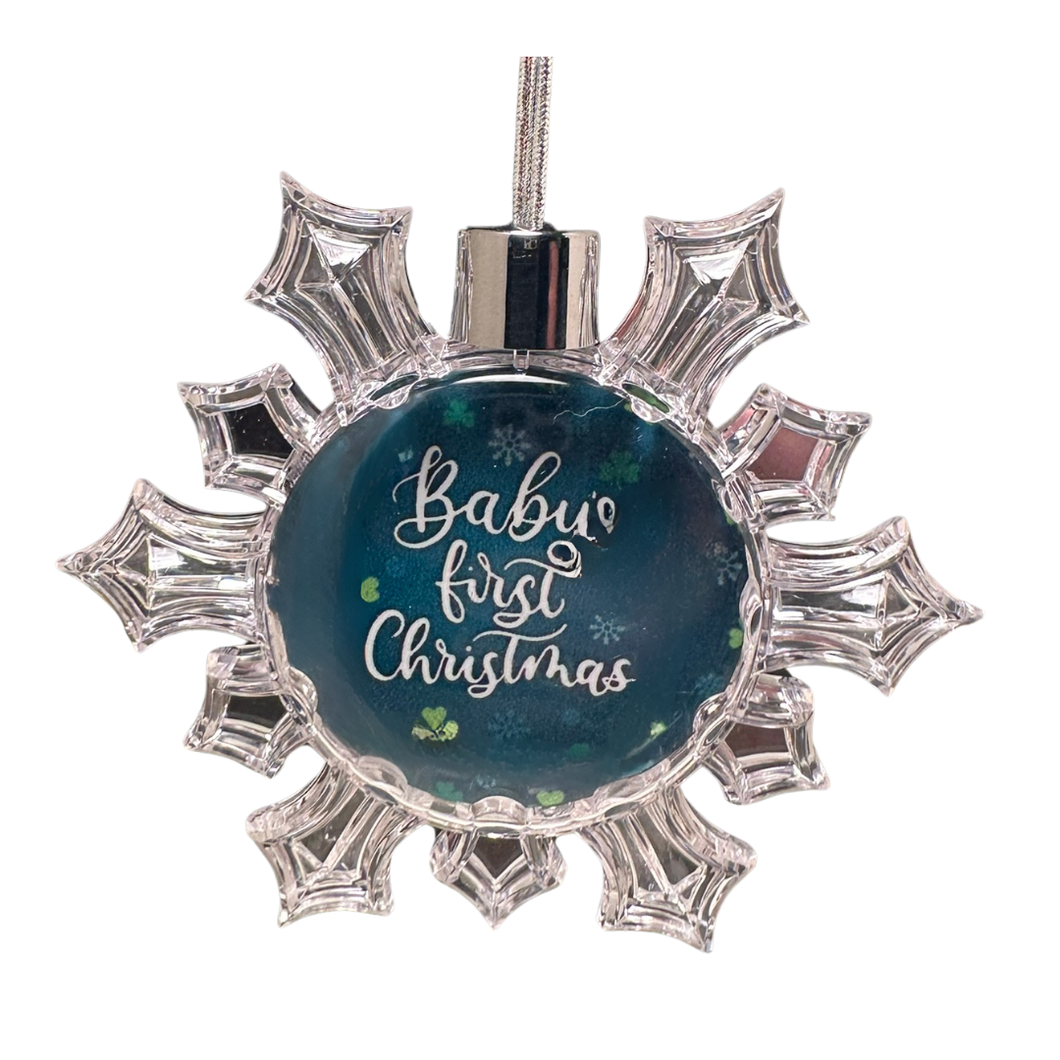 Baby's First Christmas Snowflake Small Ornament