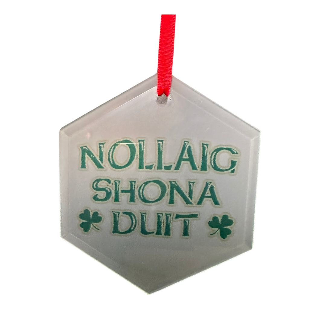 Nollaig Shona Duit Glass Ornament