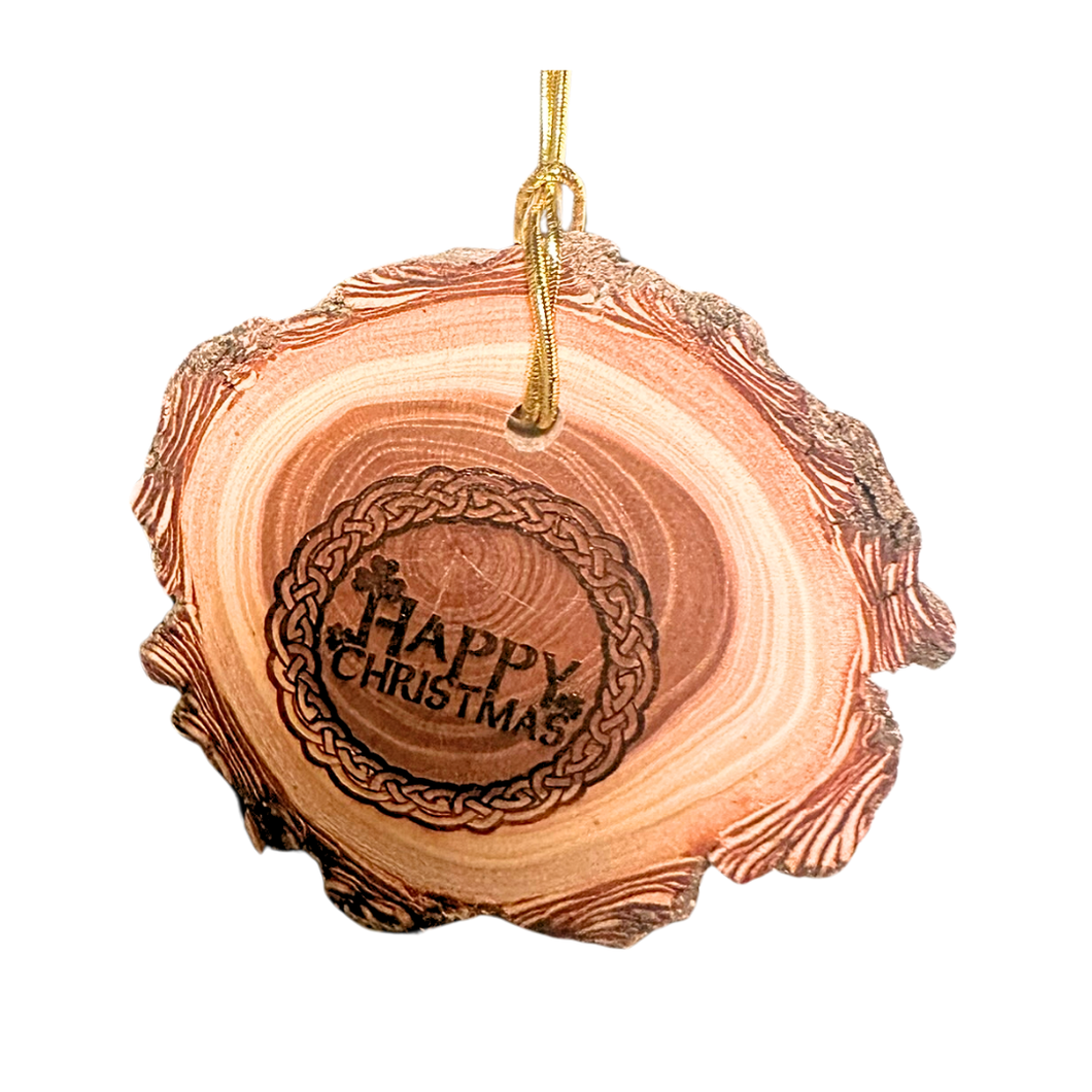 Happy Christmas Branch Cutting Ornament