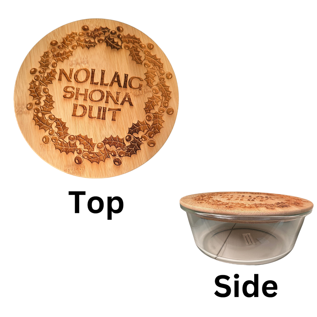 Nollaig Shona Duit Small Round Container
