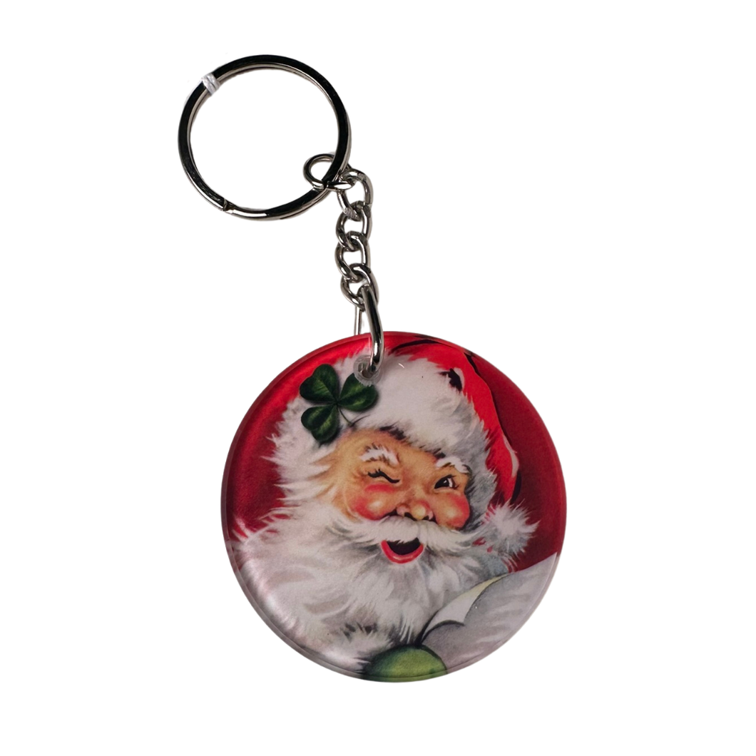 Winking Irish Santa Key Chain