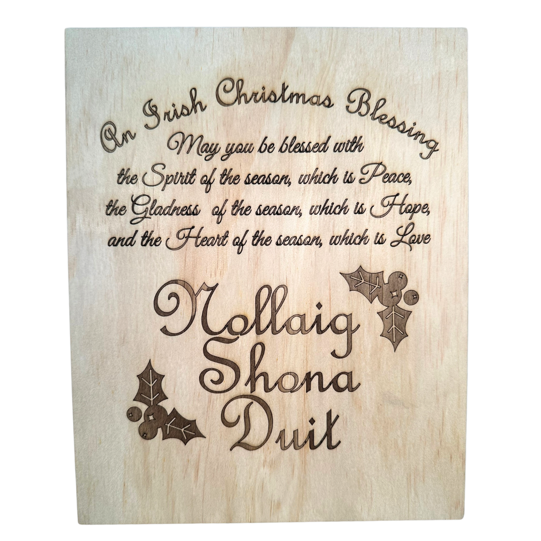 Irish Christmas Blessing Plaque