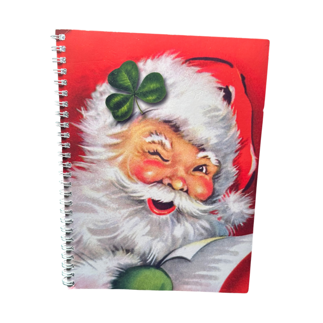 Winking Irish Santa Sprial Notebook
