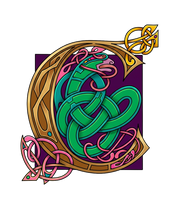 Load image into Gallery viewer, Celtic Letter Sticker
