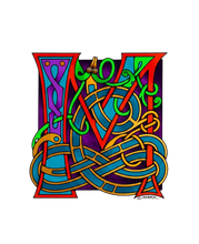Load image into Gallery viewer, Celtic Letter Sticker
