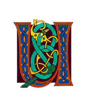 Load image into Gallery viewer, Celtic Letter Sticker
